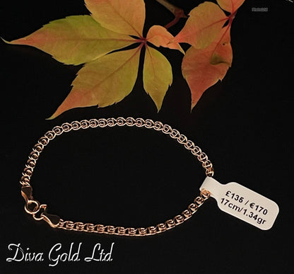 Gold bracelet. 17cm