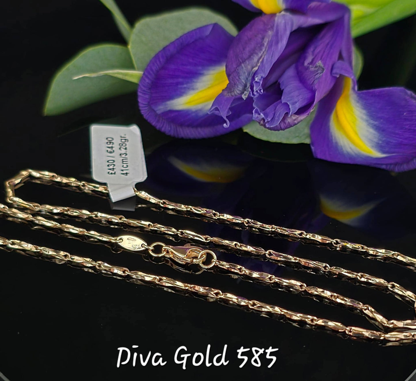 585 Gold chain 41cm. 3.28gr