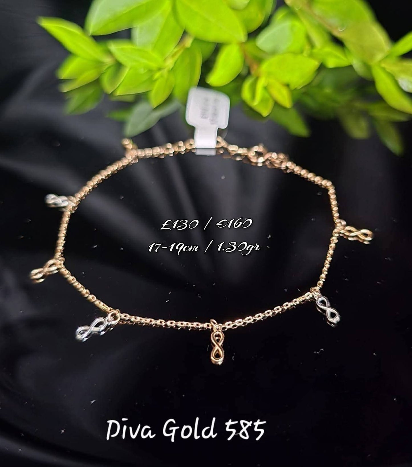 Gold bracelet. 17-19cm
