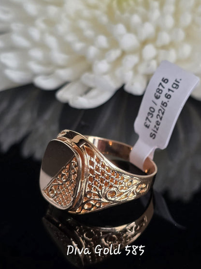 men's gold 585 ring. Size 22