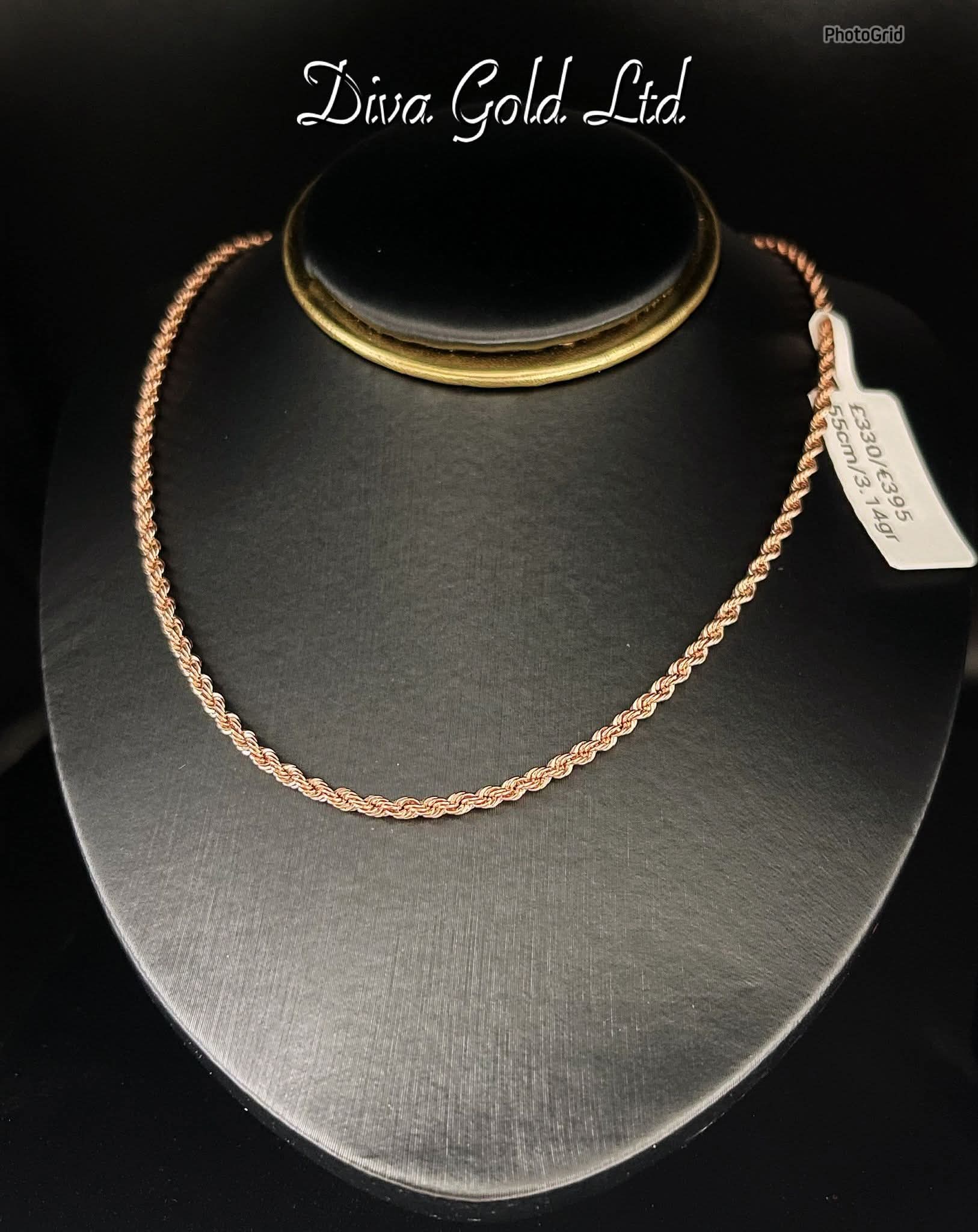 Gold 585 Rope chain 55cm