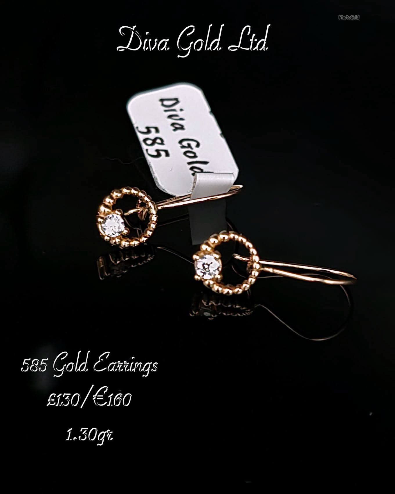 Gold 585 earrings.