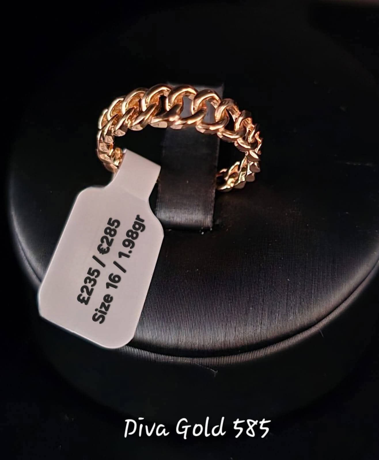 Gold women ring.Size 16