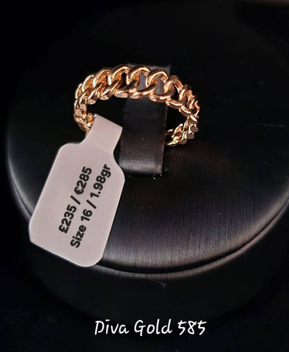 Gold women ring.Size 16