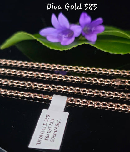 585 Gold chain. 50cm