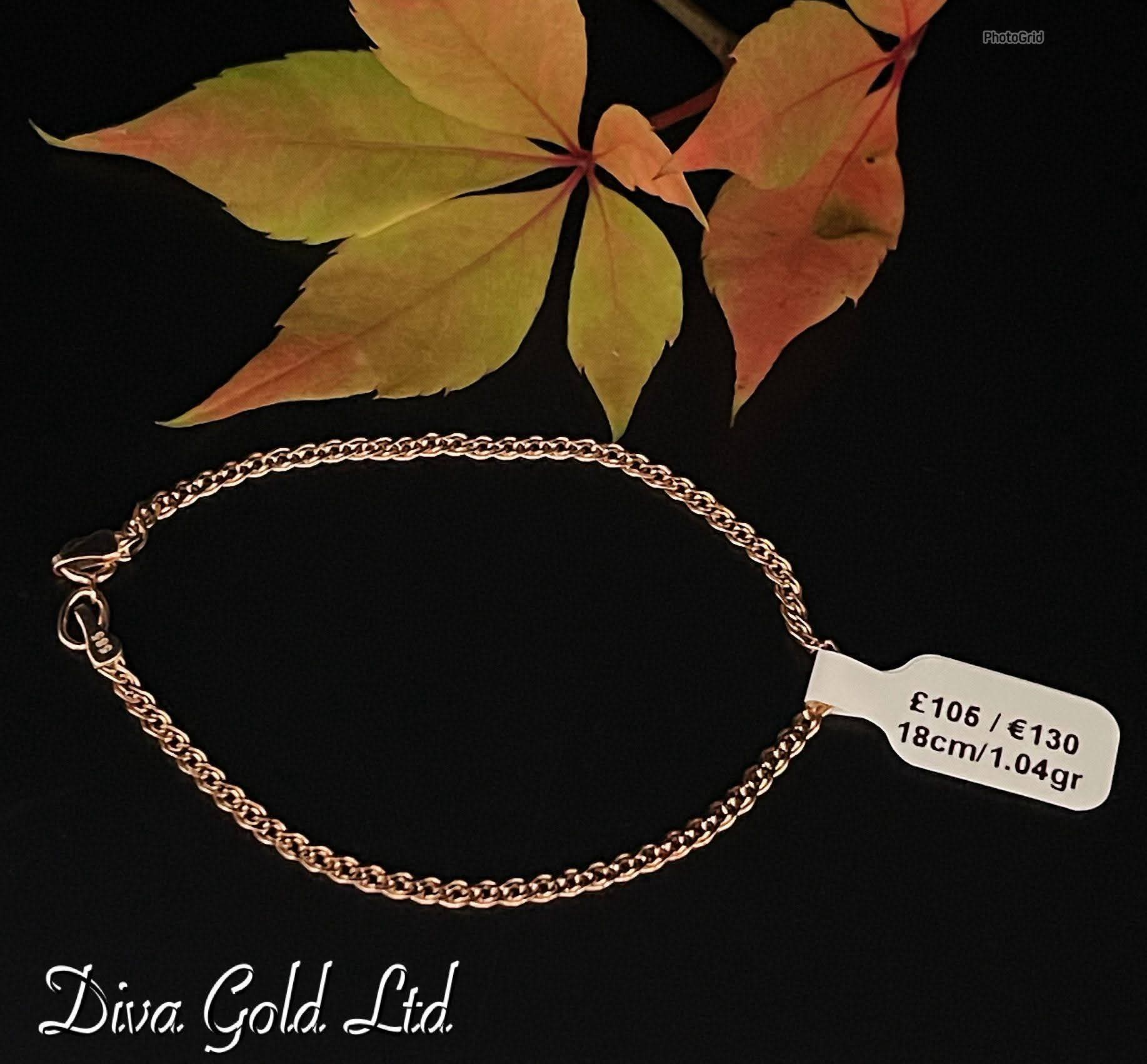 Gold mona liza bracelet. 18cm