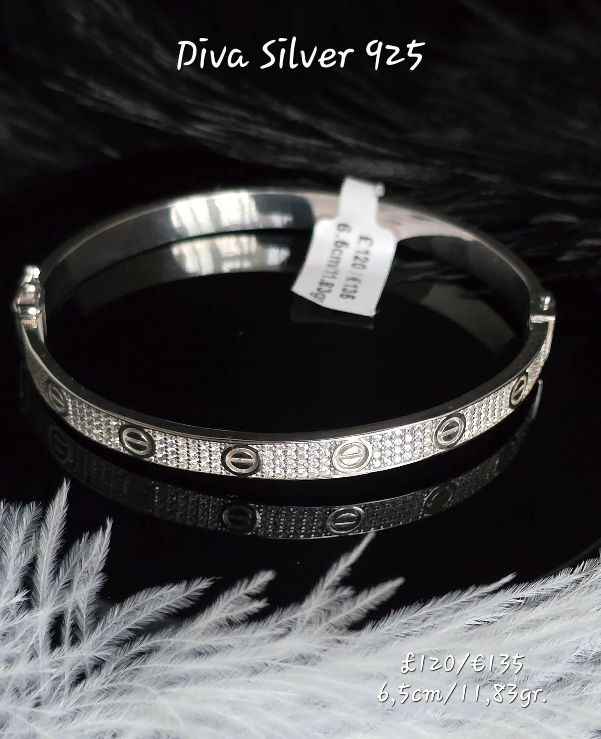 925 Sterling Silver Bangle Bracelet