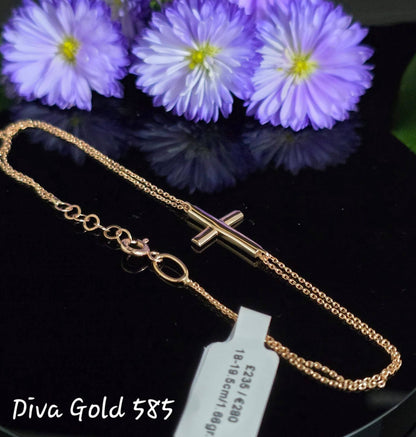 18-19cm Gold bracelet 585