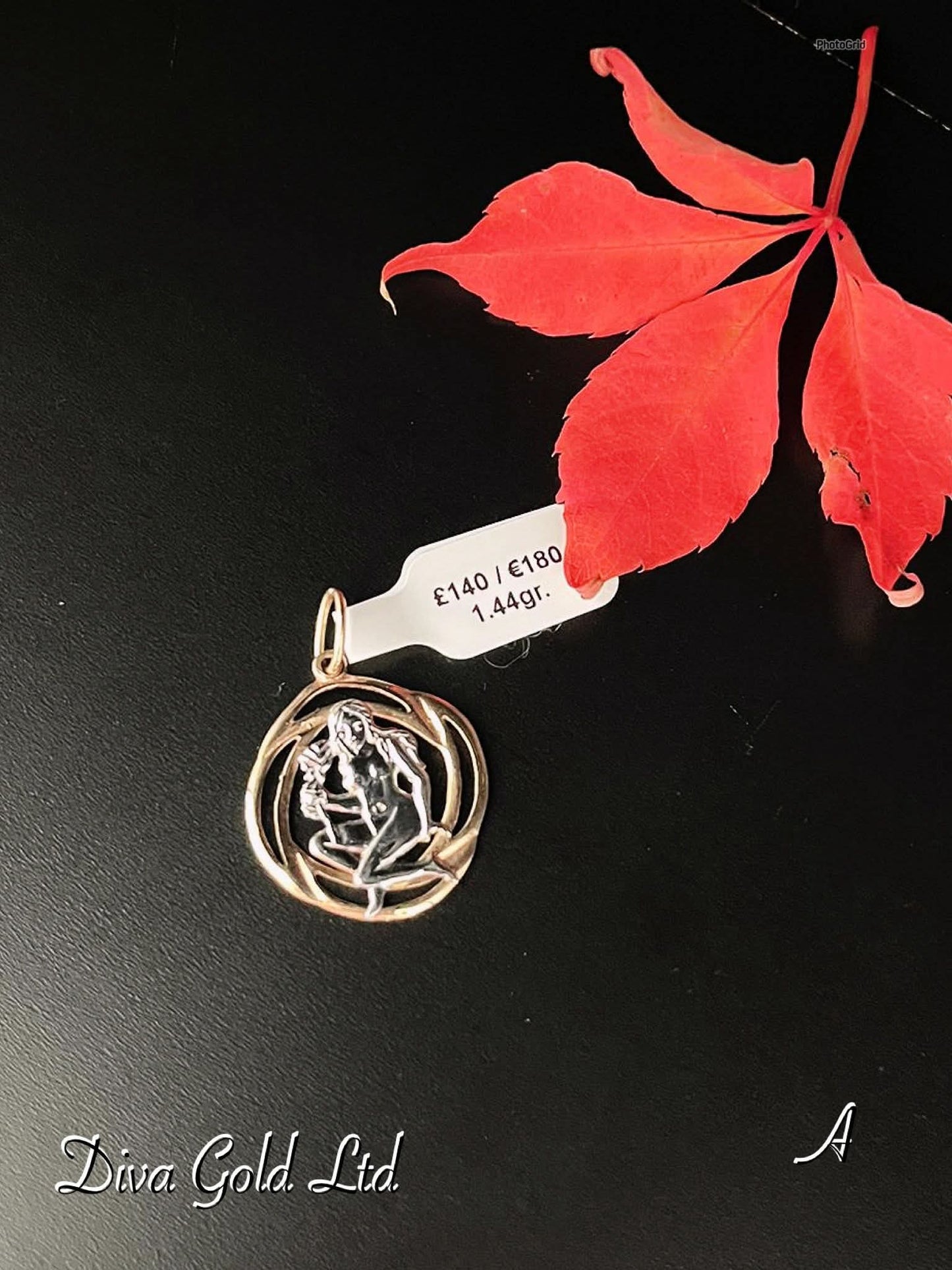Gold 585 Virgo pendant.