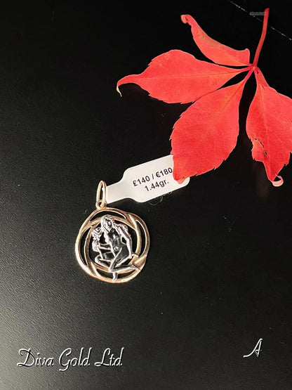 Gold 585 Virgo pendant.
