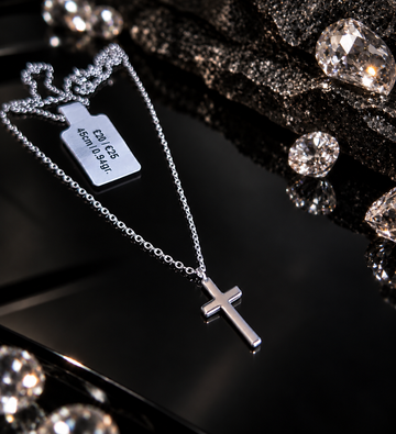 925 Sterling Silver Cross Necklace with Pendant