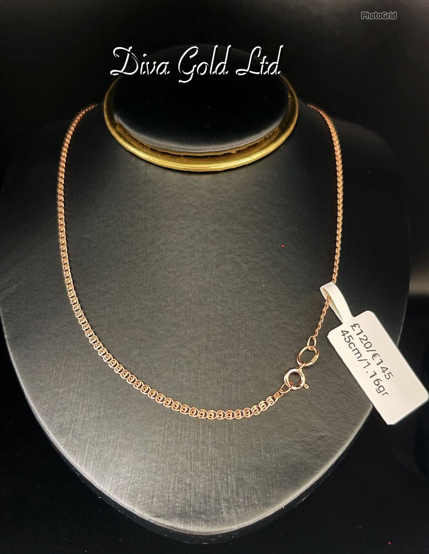 Gold 585 "Love" chain 45cm