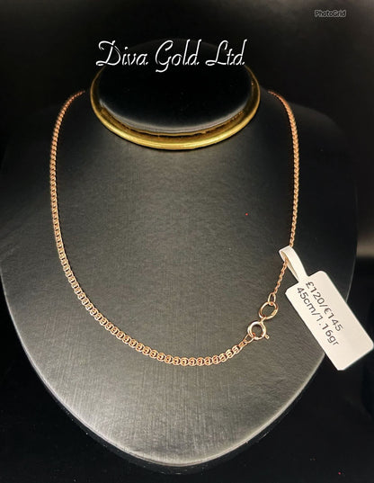 Gold 585 "Love" chain 45cm