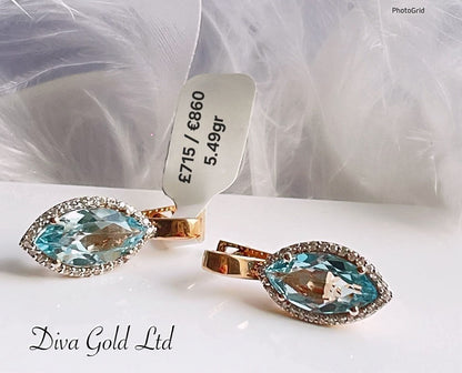585 Gold earrings. 5.49gr
