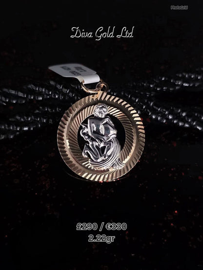 Golden zodiac aquarius. 2.22gr