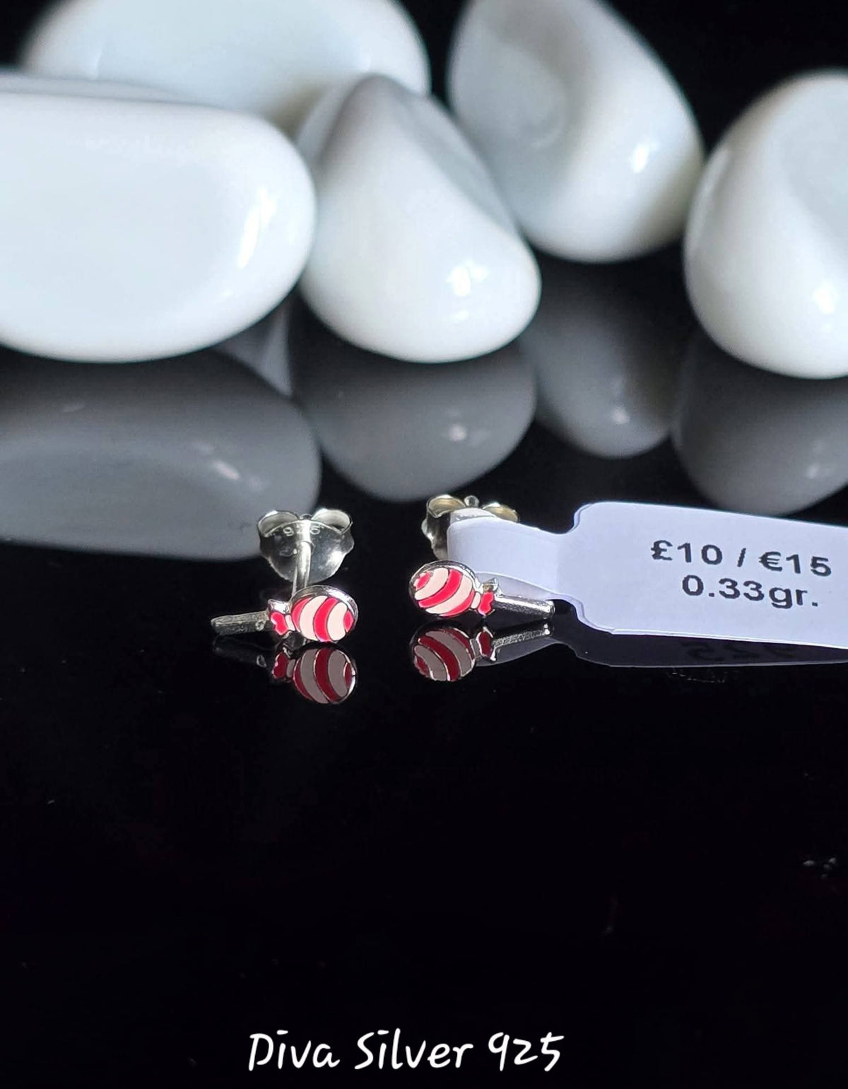 Sterling Silver Candy Stud Earrings