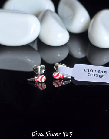 Sterling Silver Candy Stud Earrings