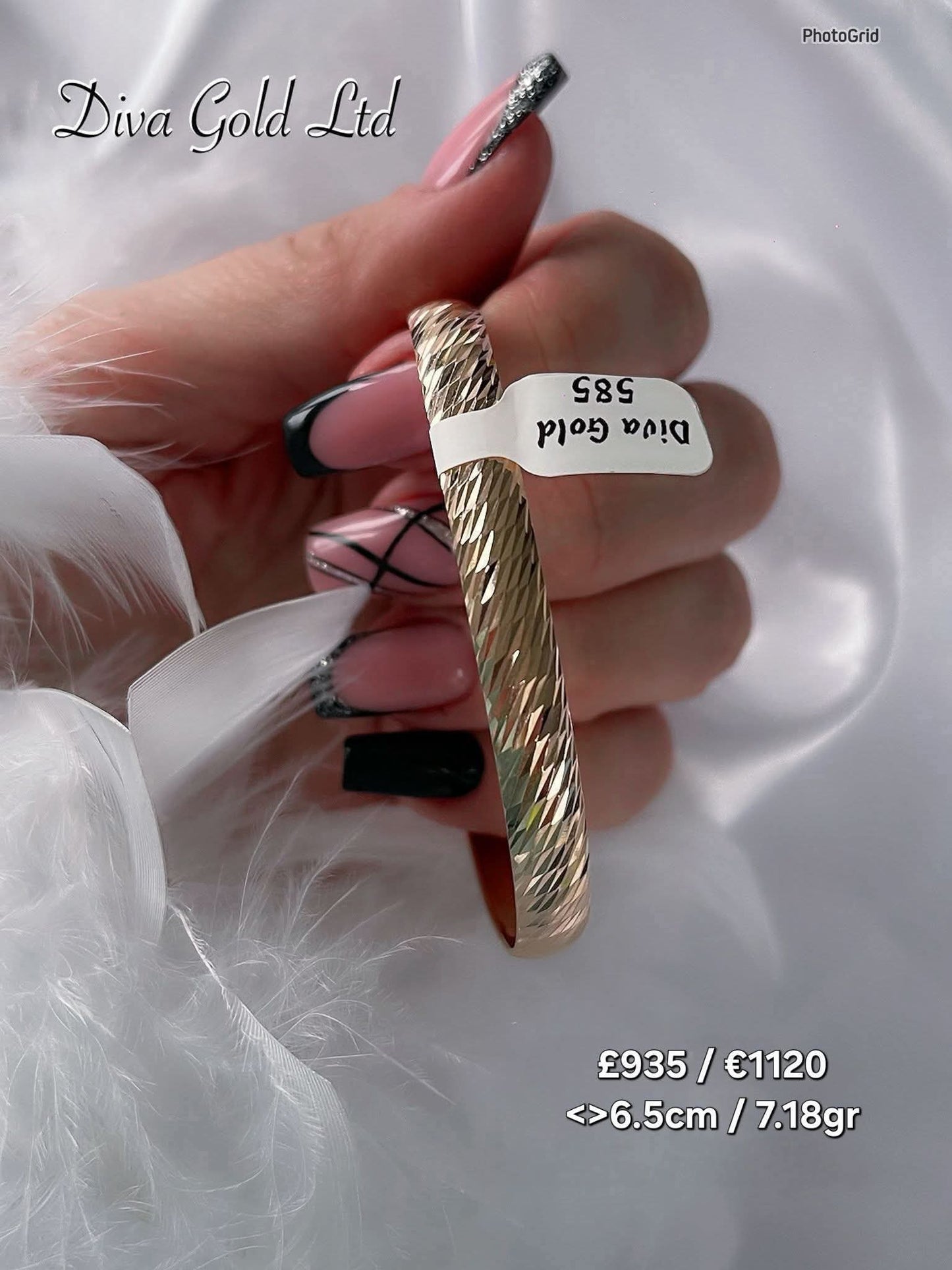 6.5cm Gold bracelet 585