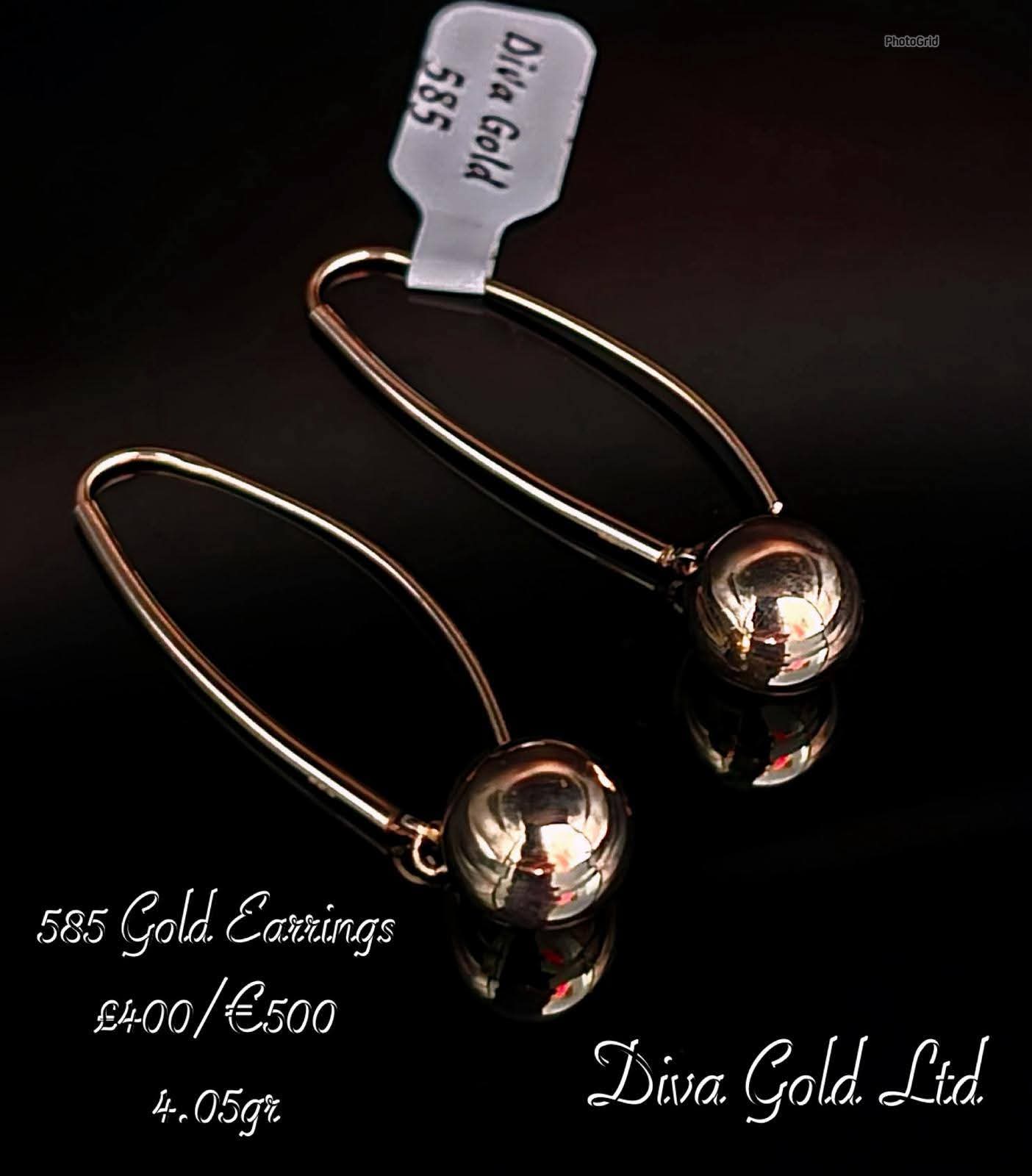 Gold 585 earrings