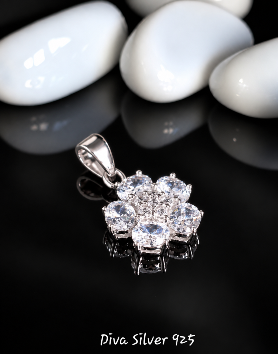 925 Sterling Flower Pendant
