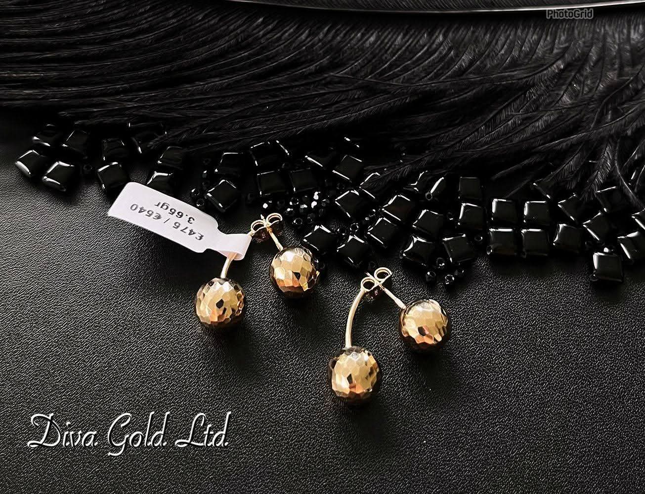 585 Gold stud earrings. 3.65 gram