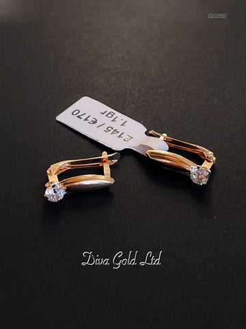 585 Gold earrings. 1.10gr