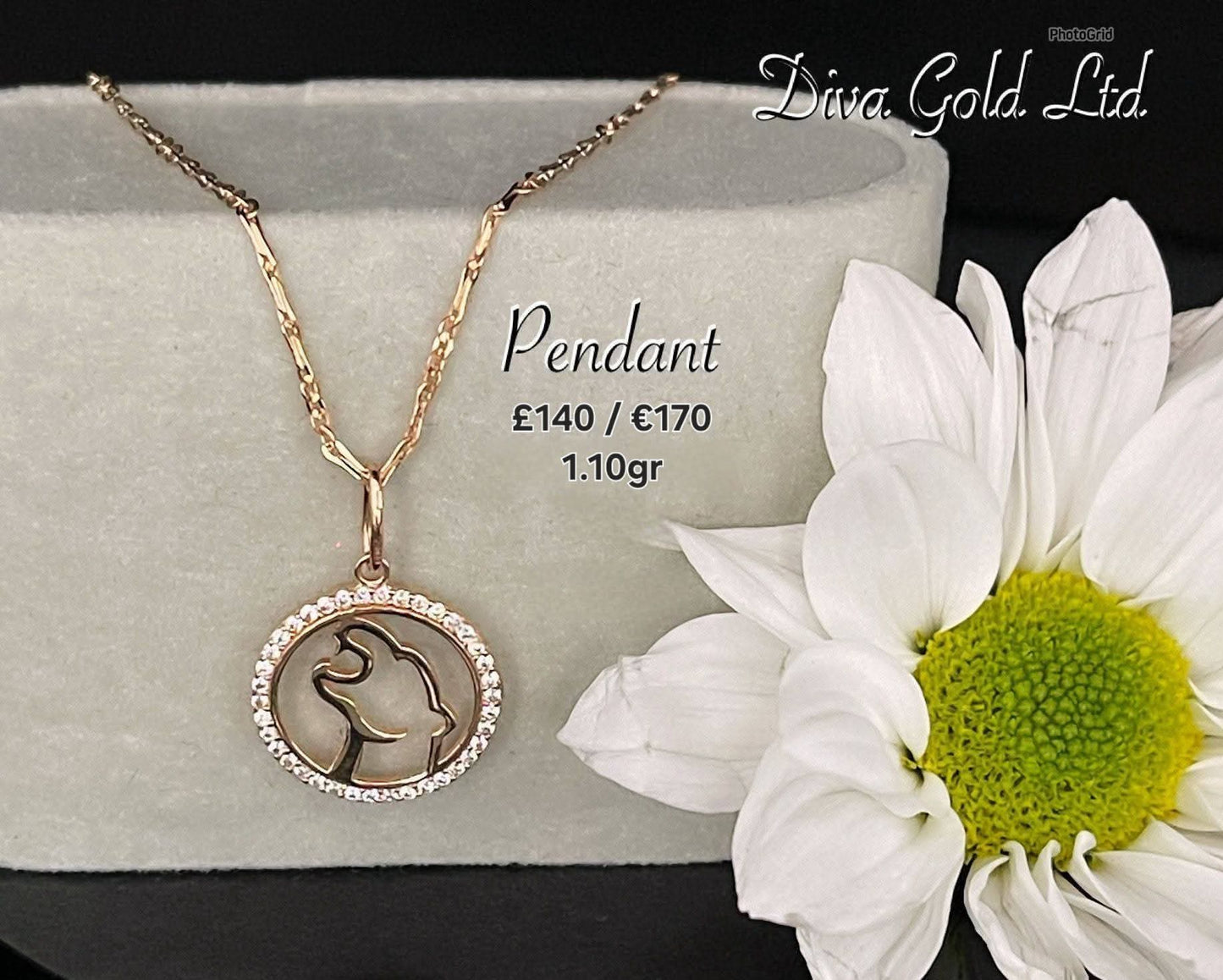 585 Gold pendant. 1.10gr
