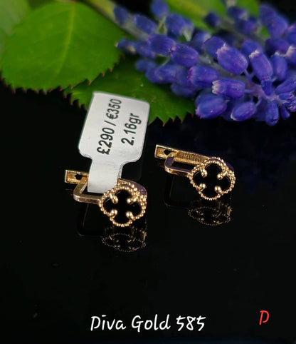 585 Gold earrings. 2.16gr