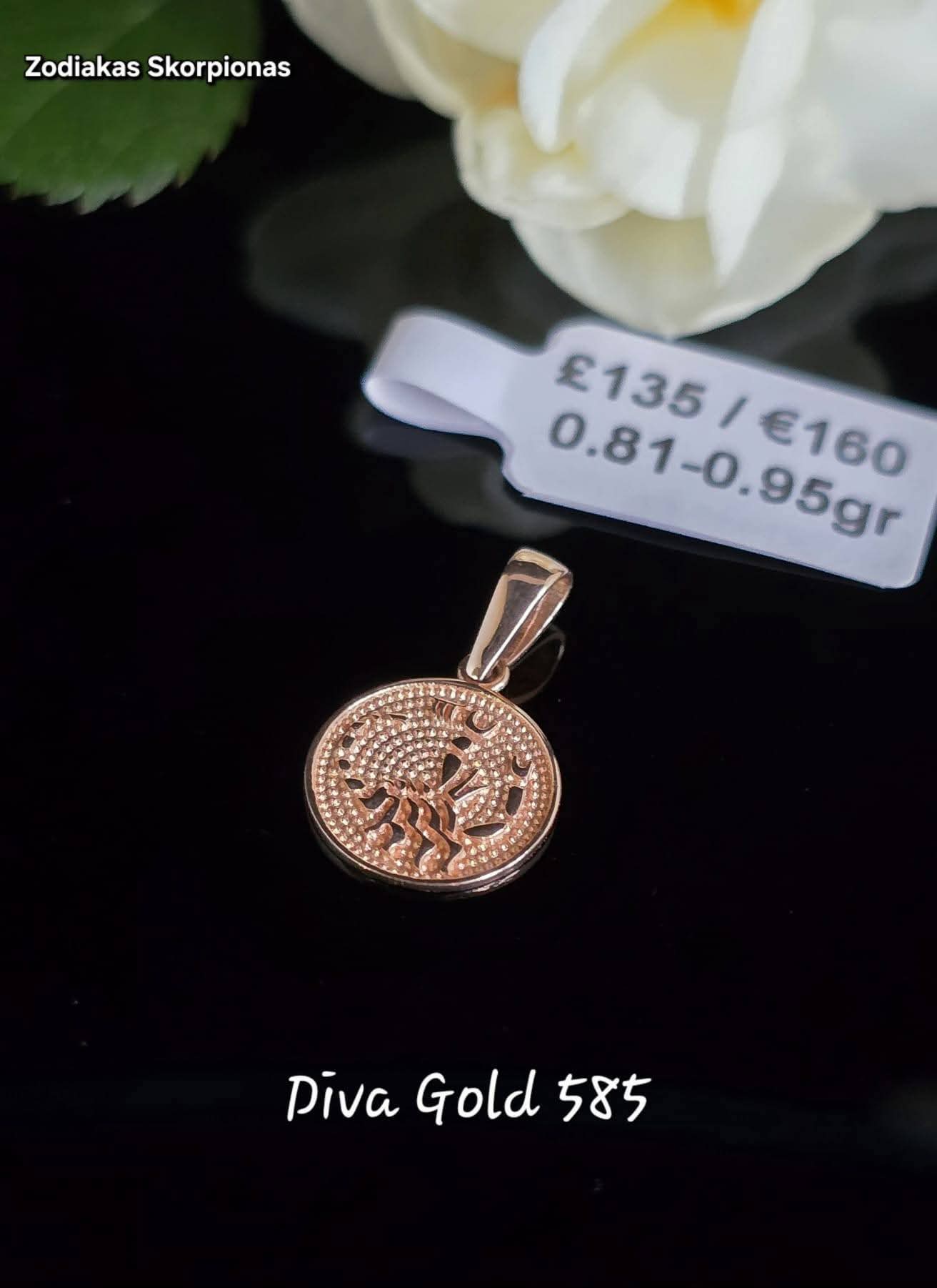 Golden zodiac scorpio. 0.81-0.95gr