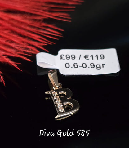 585 Gold Letter B