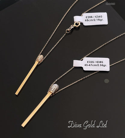 Gold Chain with pendant. 45-47cm