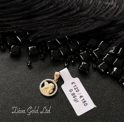 585 Gold angel pendant. 0.86gr