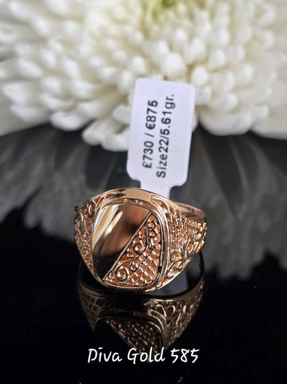 men's gold 585 ring. Size 22