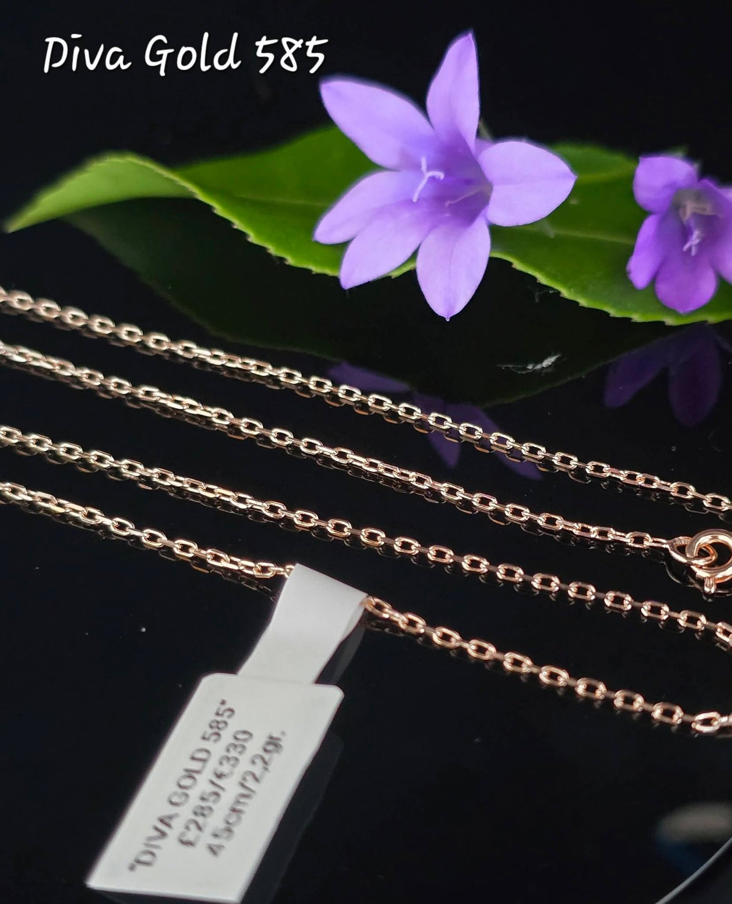 585 Gold chain 45cm. 2.2gr