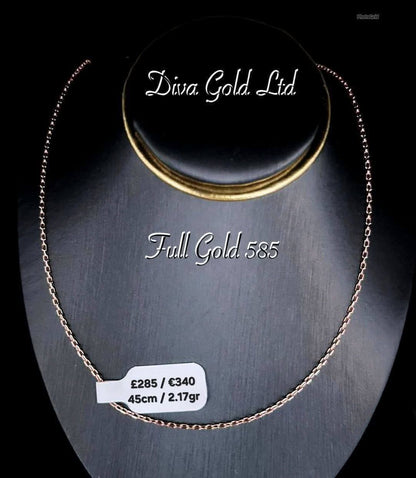 585 Gold chain 45cm. 2.17gr