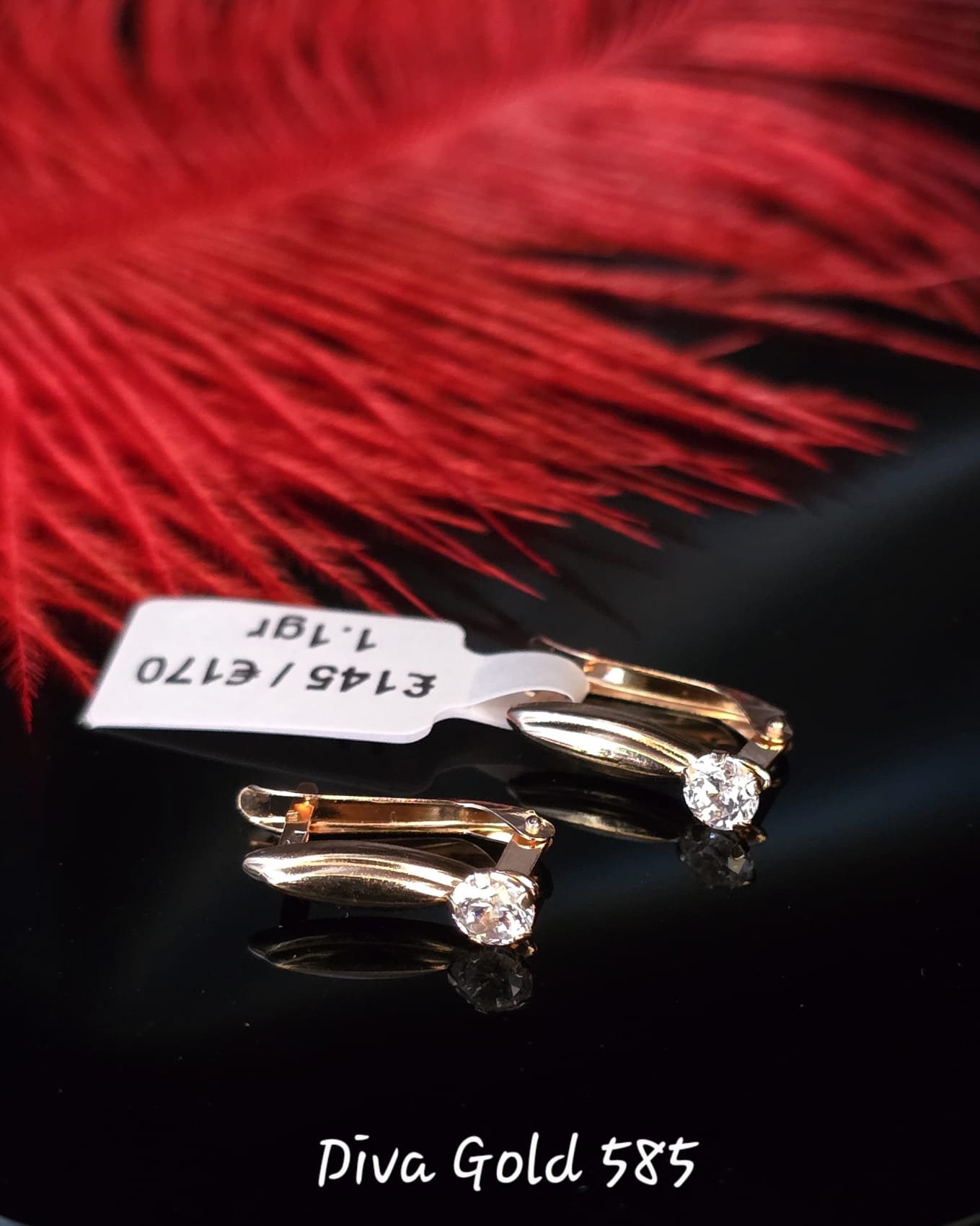 585 Gold earrings 1.10gr