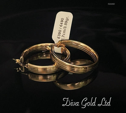Gold 585 hoop earrings