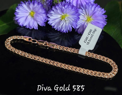 18.5cm Gold bracelet 585
