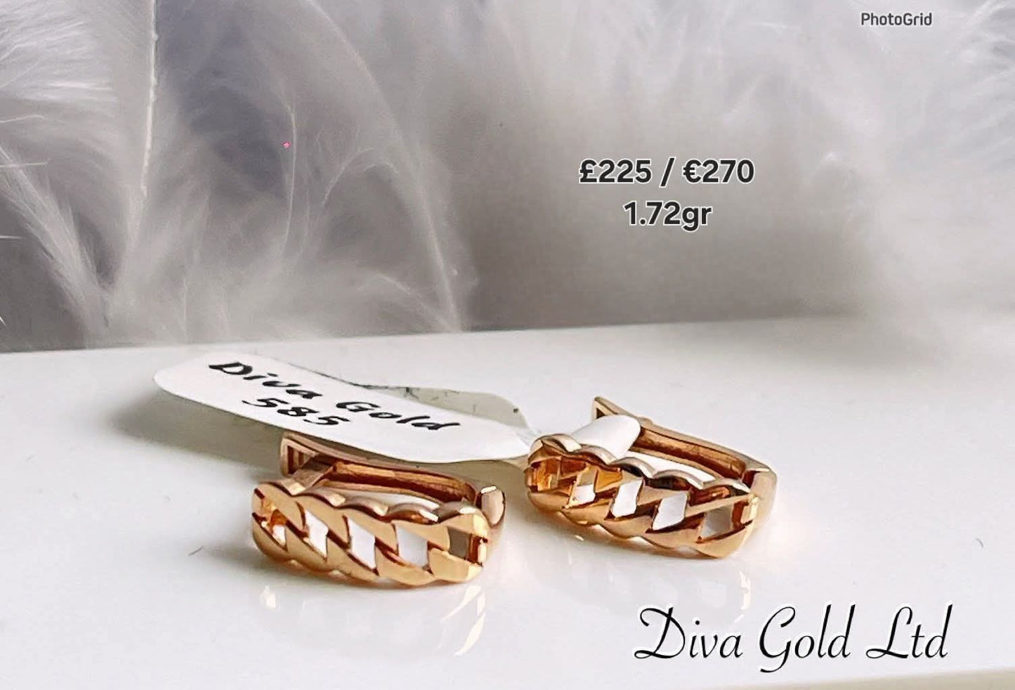 585 Gold earrings. 1.72gr