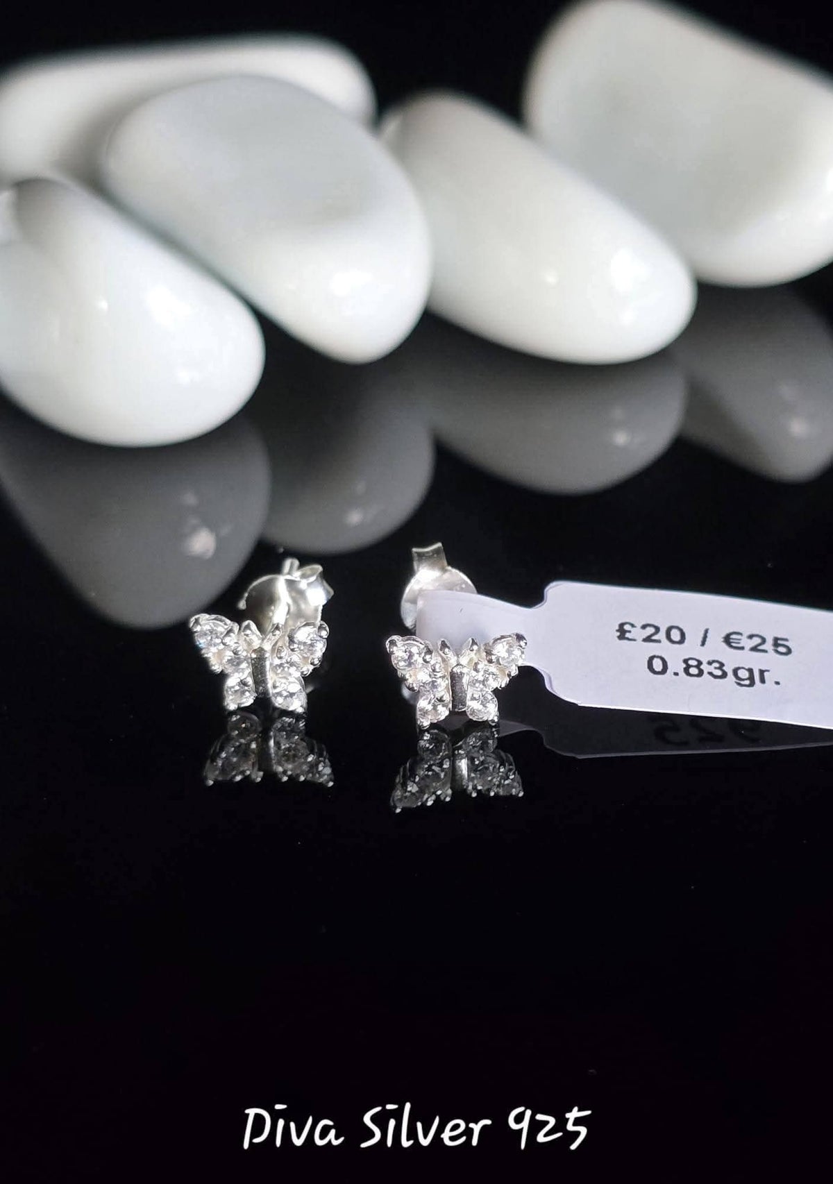 Sterling Silver Butterfly Stud Earrings for Kids