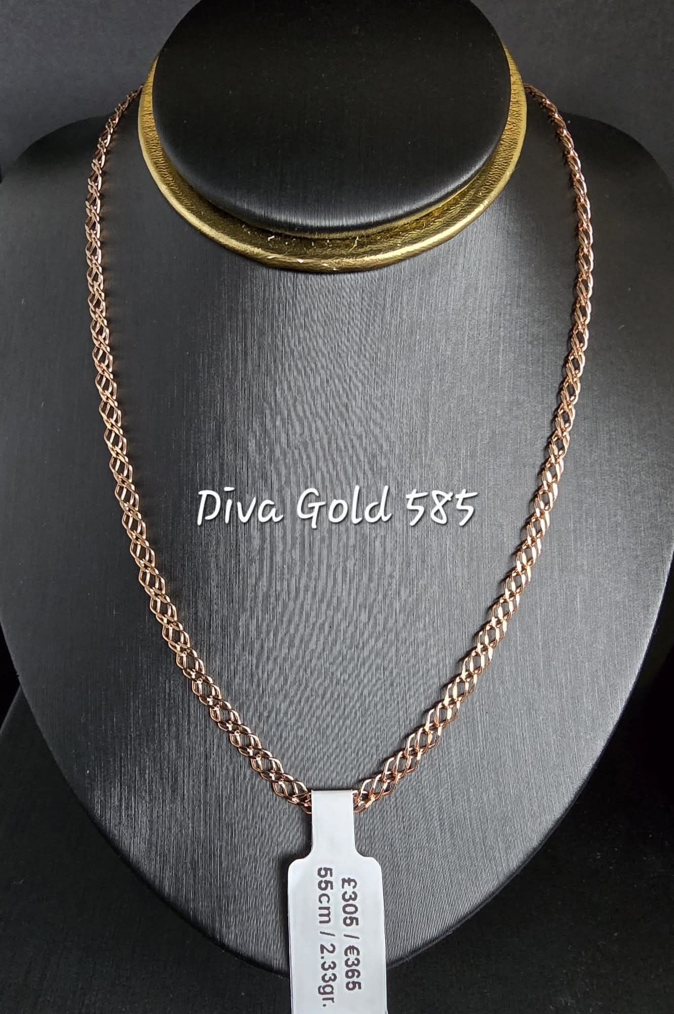 585 Gold chain 55cm. 2.33gr
