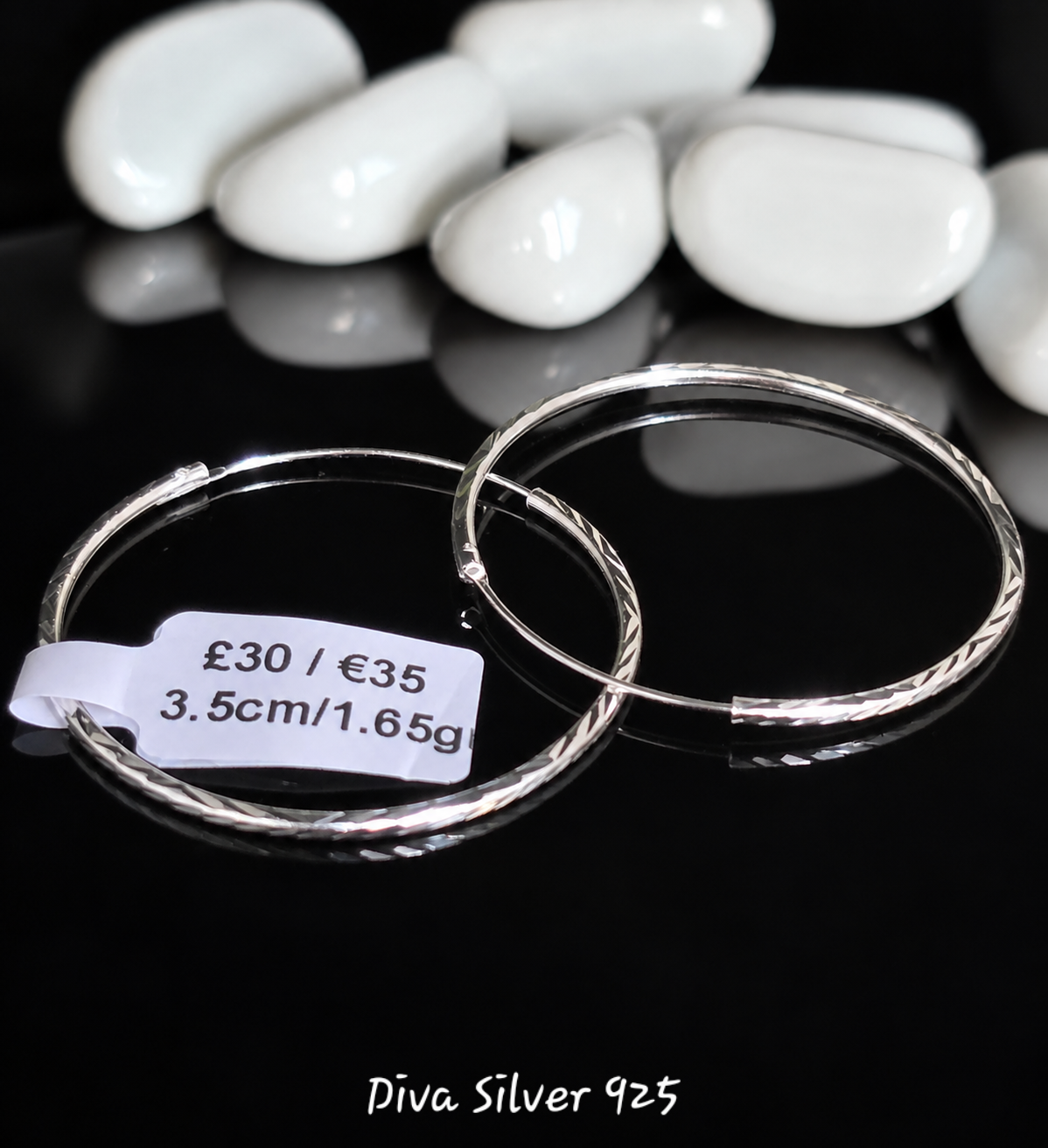 Sterling Silver Hoop Women Earrings