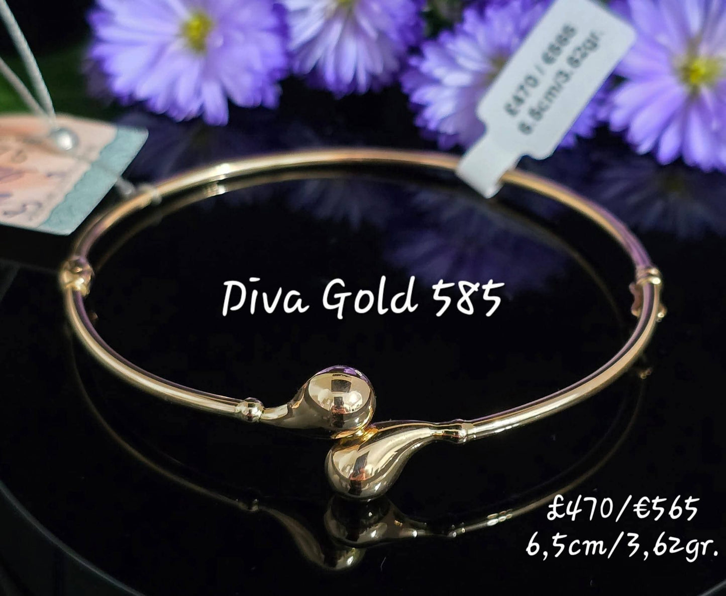 6.5cm Gold bracelet 585