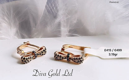 585 Gold earrings. 3.19gr