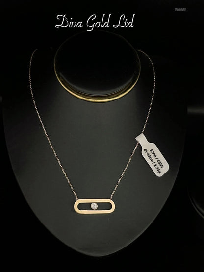 Gold Chain with pendant. 41-43cm