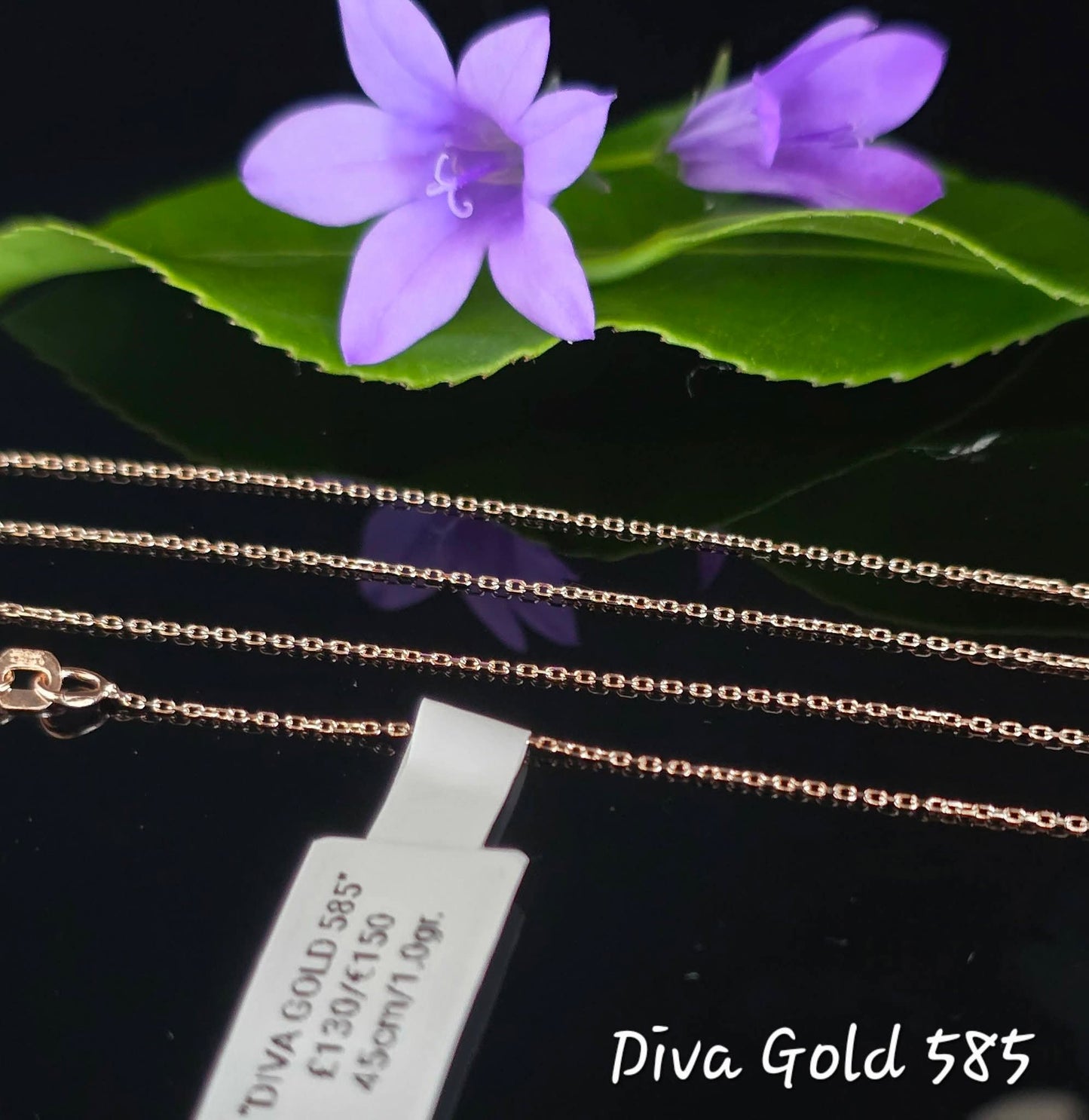 585 Gold chain 45cm. 1.0gr