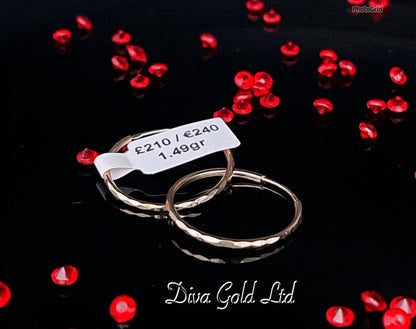 585 Gold hoop earrings. 1.49gr