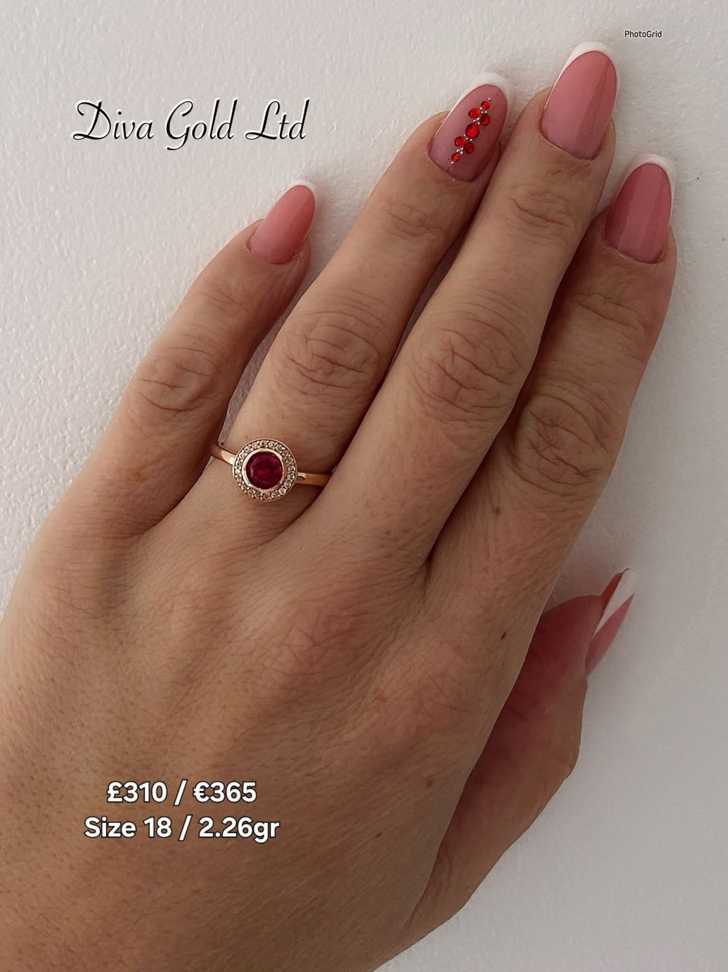 Gold women Ring.Size 18