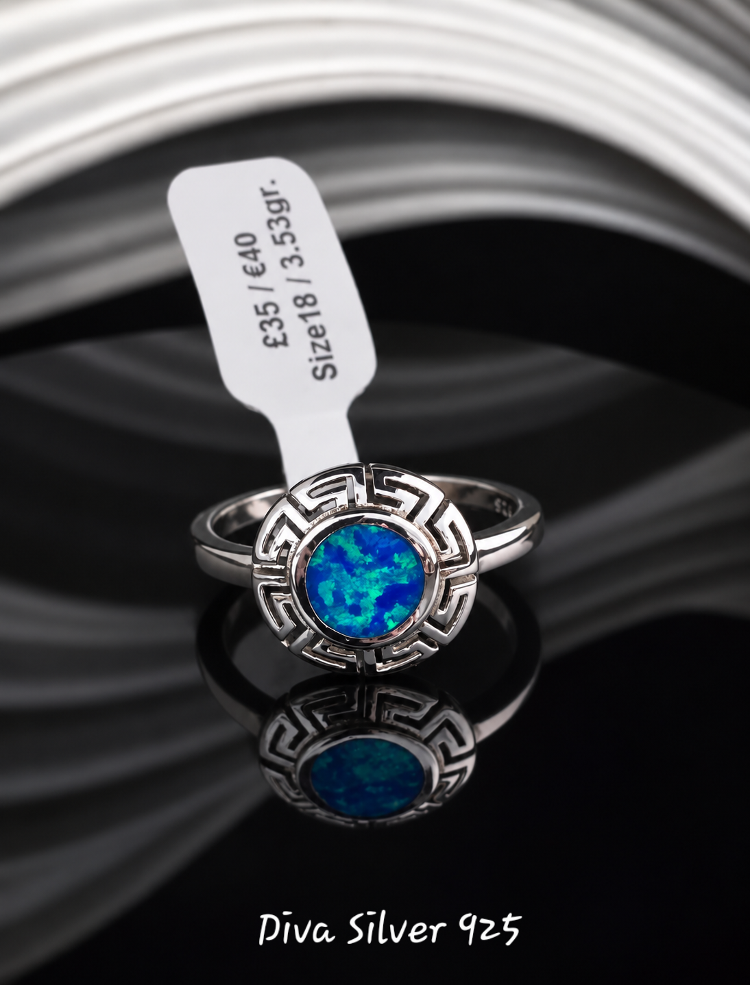 Sterling Silver Opal Ring
