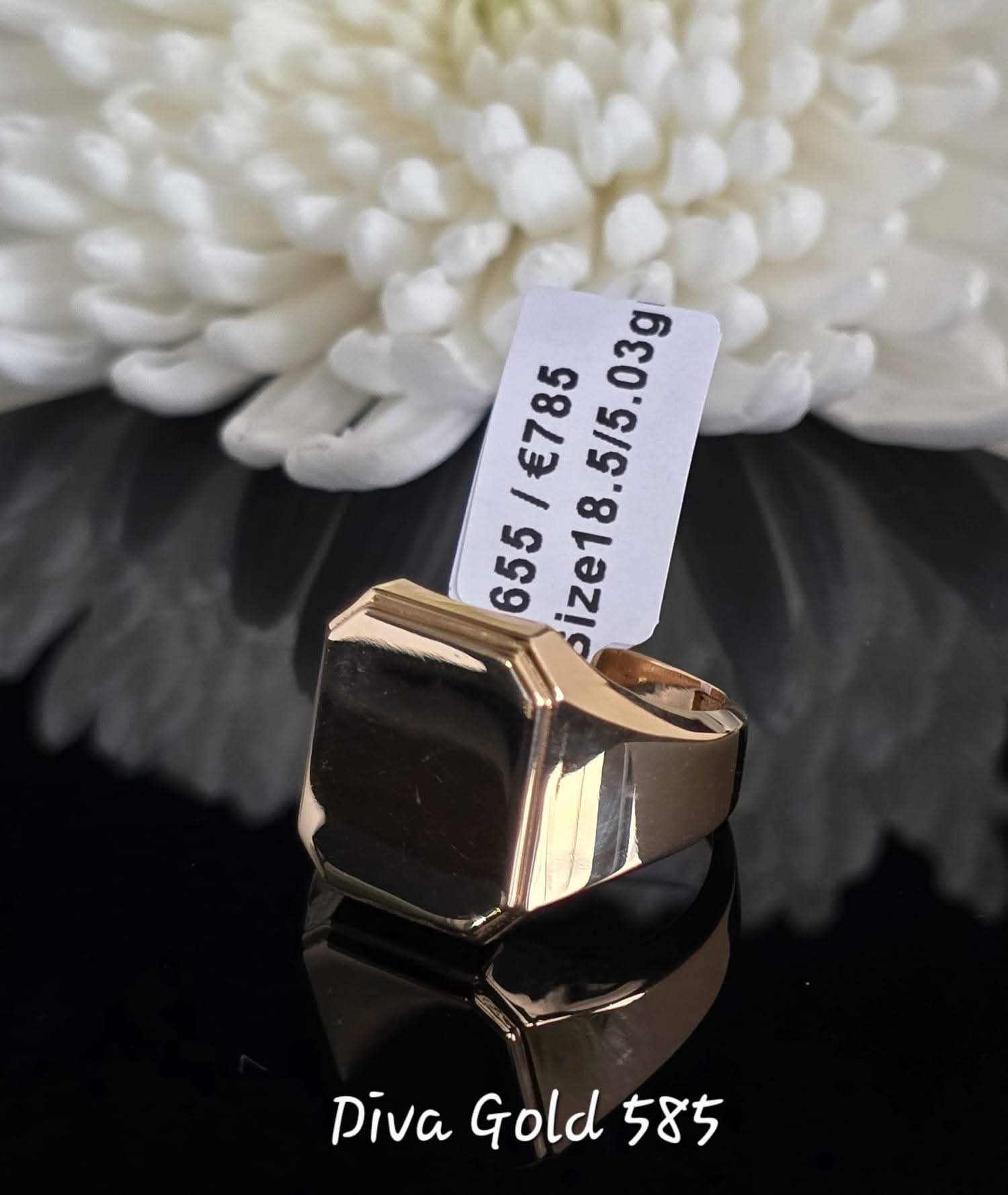 Men's gold 585 ring. Size 18.5